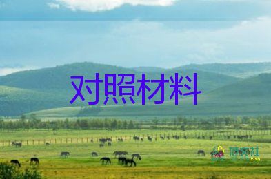 個(gè)人對(duì)照材料推薦5篇