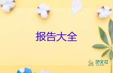 工作報告的范文模板6篇